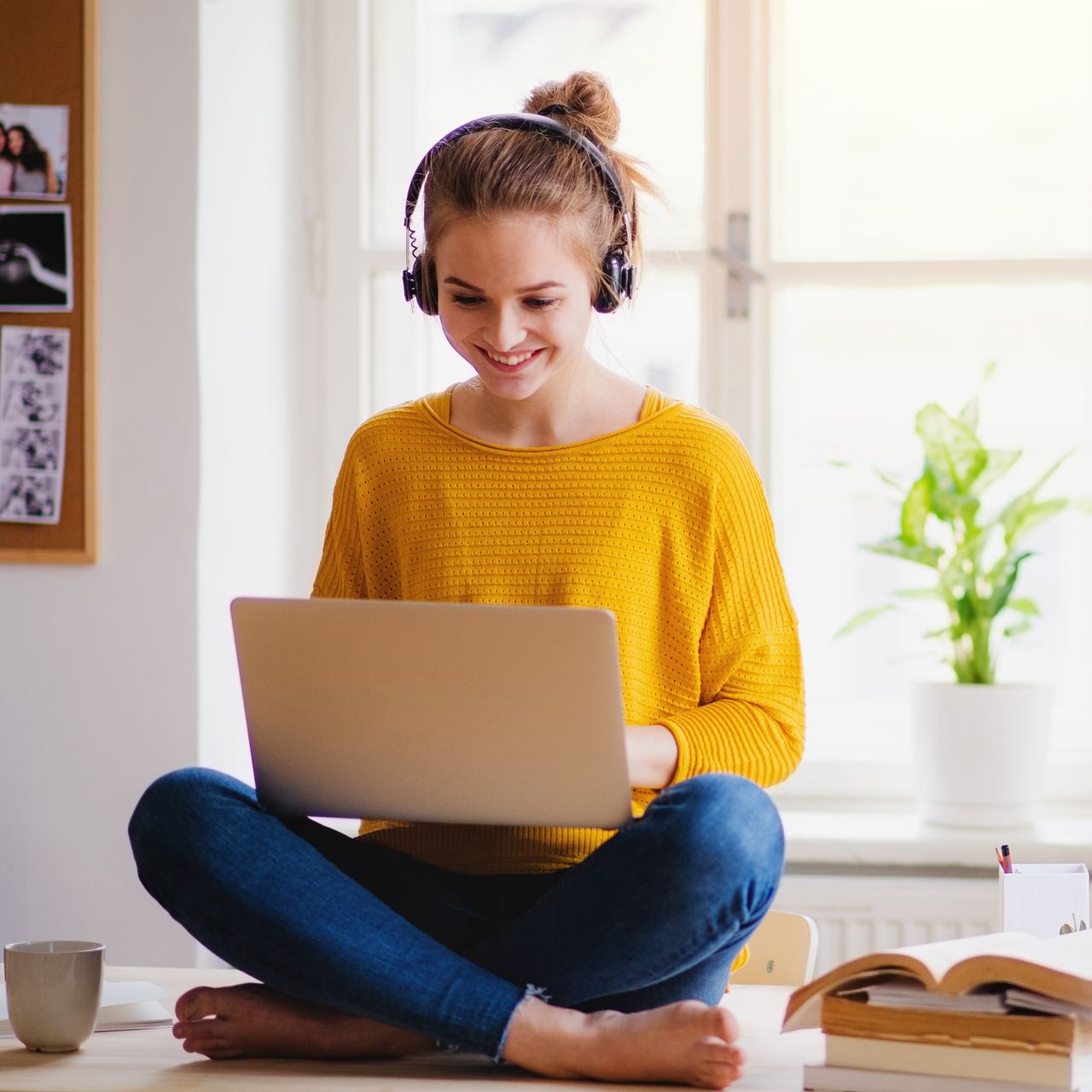 Woman with laptop