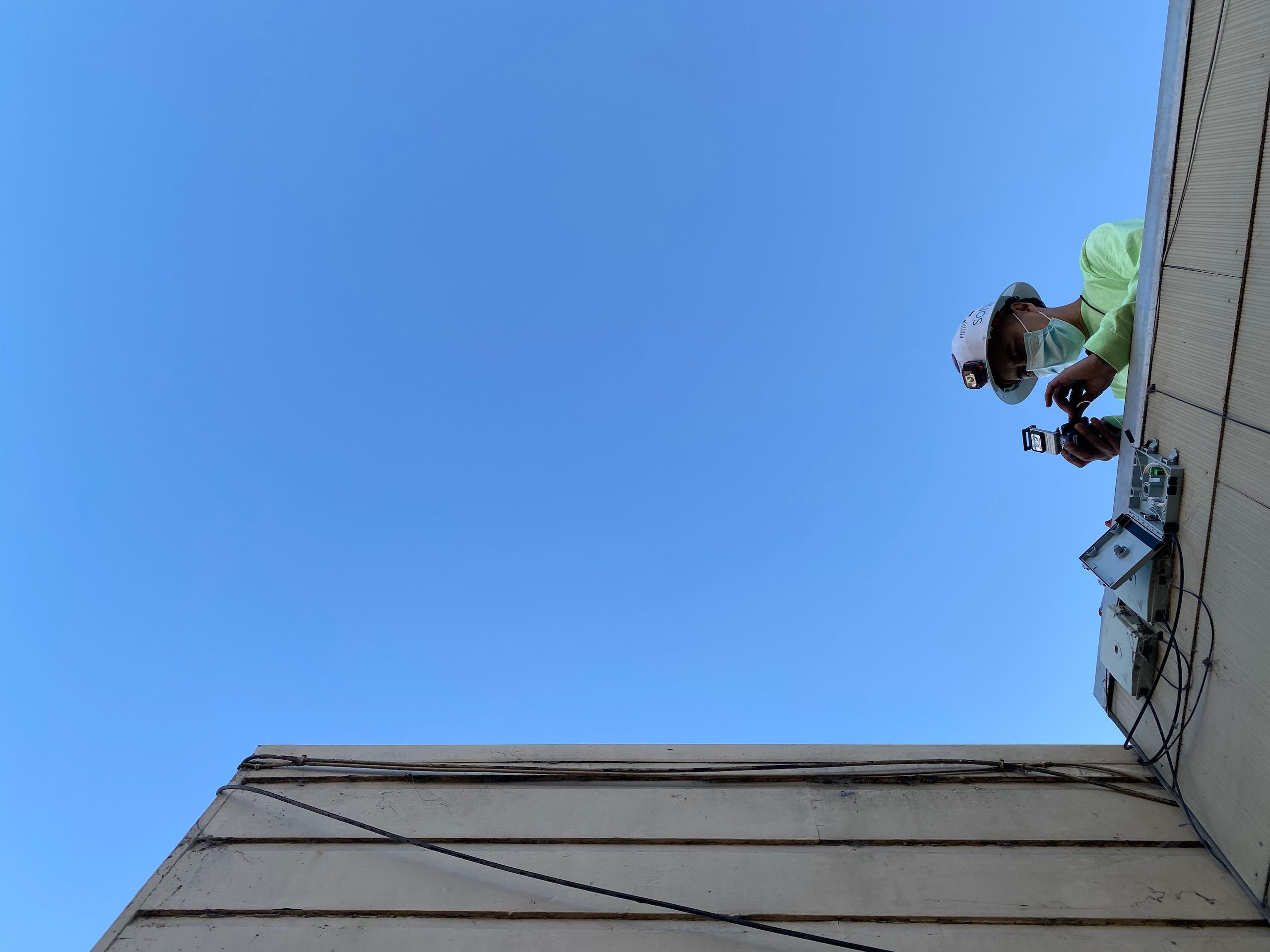 Installer on roof photo